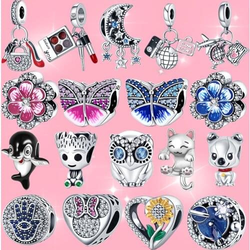 NEW 100% 925 Sterling Silver November Heart Bead Charms Fit Original Pandora Bracelets Bangle Make DIY For Women Jewelry Gift