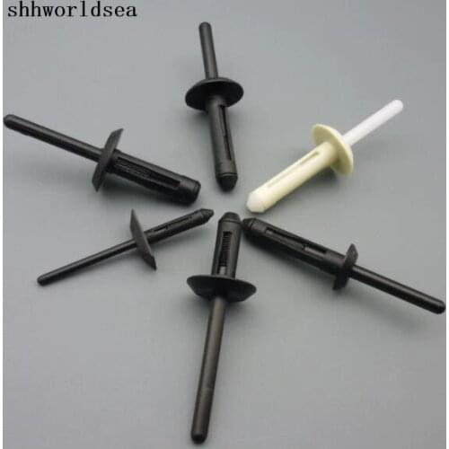 Shhworldsea 100pcs auto clip fasteners retainer blind rivet for car bus truck