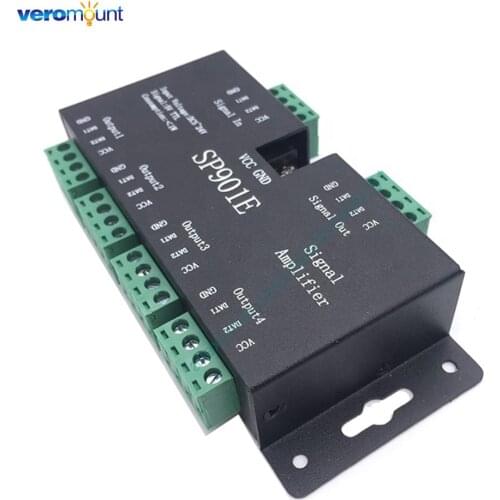 SP901E SPI Signal Amplifier DC5-24V for WS2812B WS2811 WS2813 Pixel RGB LED Strip Addressable Dream Color Tape Signal Controller