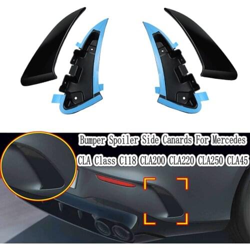 For Mercedes Benz C118 CLA35 CLA45 CLA180 CLA200 CLA250 AMG Line 2020+ Rear Bumper Trim Lip Spoiler Side Fender Canard Splitter