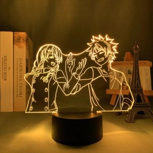 Food Wars Shokugeki No Soma Led Night Light for Kids Bedroom Decor Birthday Gift Anime Gadget Room Table Lamp Megumi Tadokoro