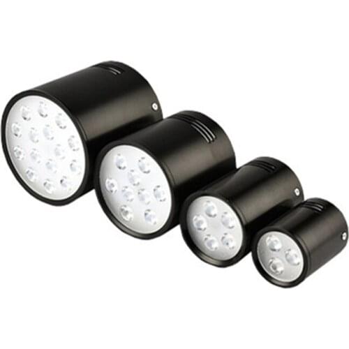 LED Cree Surface Mounted Downlight 3W/7W/9W/12W White/Black Housing AC85-265V Ceiling Spot Lamp Home Indoor Light