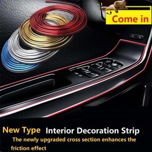 5M Universal Flexible Strips for Car Moulding Decoration Car-styling Moulding Trim Dashboard Door Edge Strips Auto Accessories
