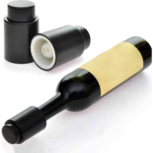 Press Type Wine Bottle Stopper Food Grade ABS Vacuum Sealed Red Wine Storage Bottle Stopper Sealer Saver Preserver Bar Tool