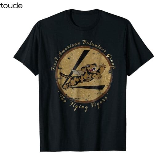 "Flying Tigers Squadron" WWII Vintage Insignia T-Shirt Vintage Men Gift Tee