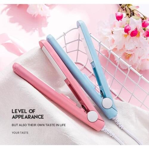 Ceramic Mini Hair straightener Iron ceramics Direction Styling Tools Hair curler Flat iron Bart Hair Straightener For Girls