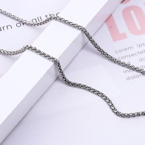 Stainless Steel Jewelry Chain 3mm Keel Chain Necklace Bracelet Accessories Diy Jewelry Making-Fadeless