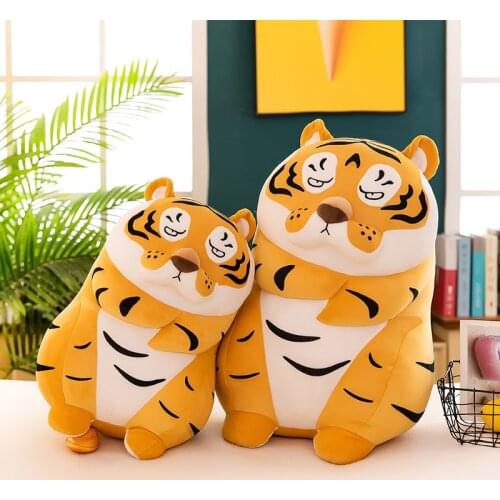 1pc 40/50/60CM Kawaii Fat Tiger Plush Toy Soft Stuffed Cartoon Animal Pillow Doll Sleep Cushion Birthday Xmas Gifts For Children