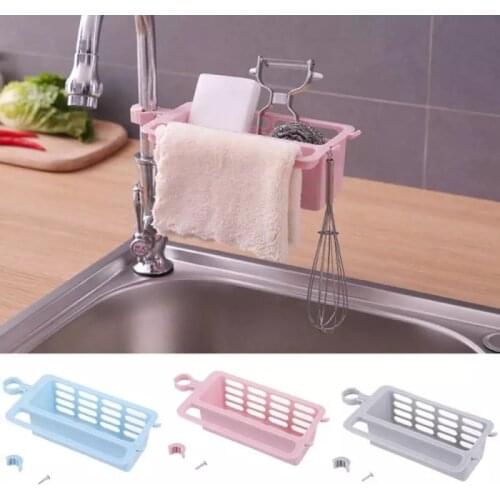 1PCs Kitchen Sink Sponge Storage Rack Dish Drain Soap Brush Organizer Kitchen Bathroom Accessories Towel Rack Holder