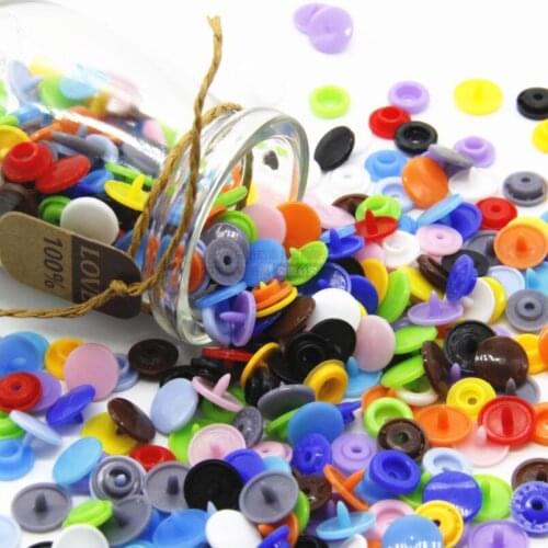 10 Sets T5 12MM Round Plastic Snaps Button Fasteners Quilt Cover Sheet Button Garment Accessories For Baby Clothes Clips