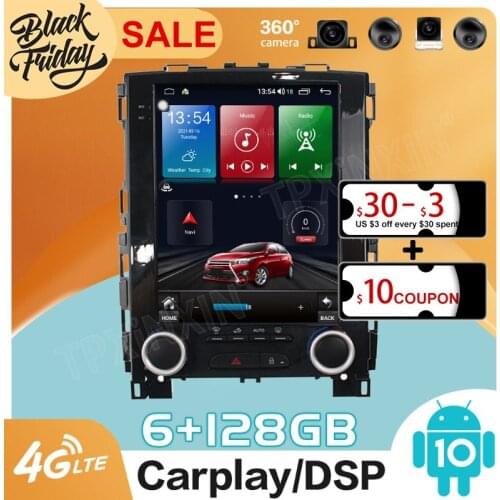 128GB Android 10.0 Tesla Style for Renault KOLEOS 2016 2017 2018 Carplay GPS Car Navigation Multimedia Video Player Stereo Radio