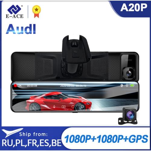 Dropshipping Hot Full HD 1080P Car Dvr Camera Auto 4.3 Inch Rearview Mirror Video Recorder Dual Lens Registratory