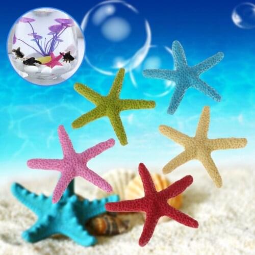 5pcs Fish Tank Artificial Starfish Decoration Aquarium Ornament Resin Simulation for aquarium