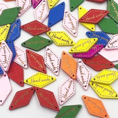 50pcs Mix Wood Buttons Handmade Sewing Craft kids Notions WB672