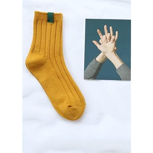 Clothing Accessories Mori Girl Winter Warm Pile Socks Pure Color Knee-socks Autumn Art Design Female Women Sock Hosiery