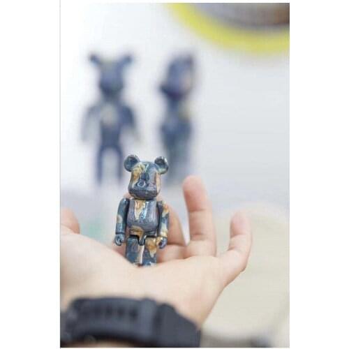 Bearbrick 7cm 100% Bear@brick Betty Action Figures Bear Pvc Model Figures Diy Paint Dolls Kids Toys Children Birthday Gifts Kaw