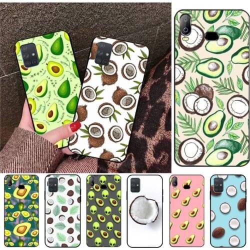 Green Avocado Coconut Phone Case For Samsung Galaxy A21S A01 A11 A31 A81 A10 A20E A30 A40 A50 A70 A80 A71 A51