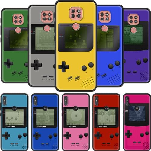 Game Boy Game Box Phone Case for Motorola Moto G8 G9 Plus Play One Fusion+ Edge G Stylus Power E6s E Cover Black Shell