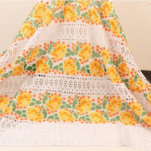 Flower Cotton Dry Lace Fabric Blue Color African Nigerian High End Quanlity Embroidery New Style Design for Dress