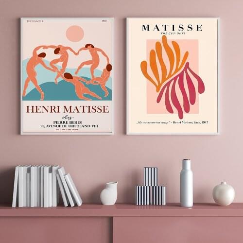 Matisse Floral Sun Poster Modern Abstract Painting Tropical Plants Posters and Prints Dance Modern Living Room Home Decoration