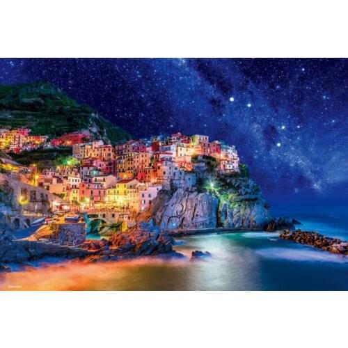 Starry night The wooden puzzle 1000 pieces ersion jigsaw puzzle white card adult childrens educational toys