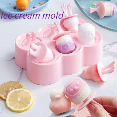 DIY Ice Cream Mold Ice Mold Ice Cube Tray Popsicle Bucket Mold Dessert Silicone Popsicle Household Kitchen Accessories
