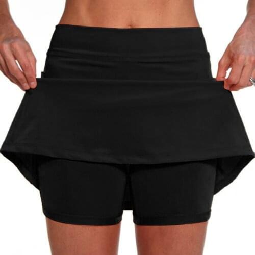 Summer Shorts Skirts Sports Women Slim High Waist Short Skirt Fitness Short Running Tennis Legging Workout Gym Shorts