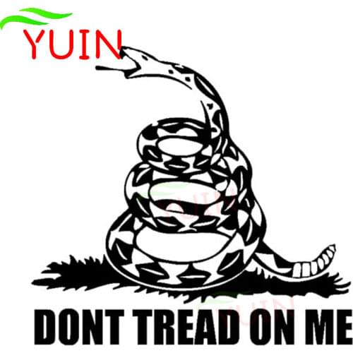 DONT TREAD ON ME Snake Car Sticker Motorcycle Cars Styling Personalized PVC Bumper Decoration High-quality Waterproof Decal