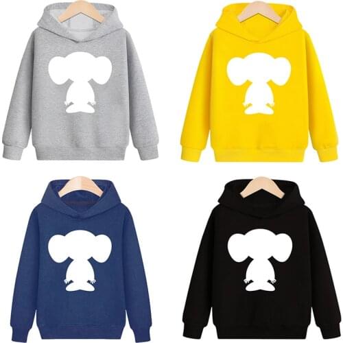 New Boys Girls Hoodies Childrens Cartoon Animal Mouse Print Sweatshirts Fashion Kids Long Sleeve Clothing Clothes for 2-8 Years