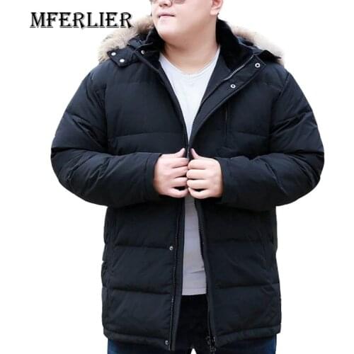 MFERLIER Autumn Winter down jackets men 5XL 6XL 7XL 8XL 9XL 10XL Bust 170cm plus size for Cold weather in winter