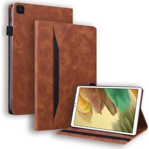 Luxury Business Case For Samsung Galaxy Tab A7 Lite 8.7 inch 2021 SM-T220 SM-T225 T220 Front Stand PU Leather Wallet Cover
