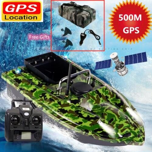 Update GPS Auto Return Fishing Bait Boat Intelligent Wireless Remote Control 500M Distance 1.5KG Loading High Speed Dual Lights