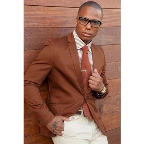 Stylish Copper Color Fashion Blazer Men Jacket Men Tailor Made Suit Jacket Custom Made Blazer Man Tailored Manteaux Sur Mesure