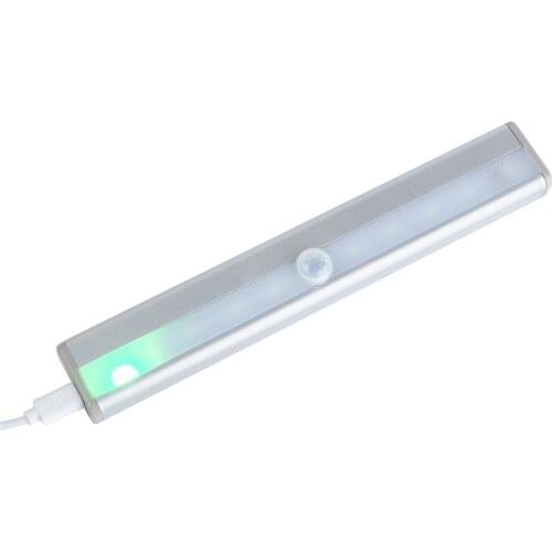 Led Cabinet wardrobe sticky Body infrared lamp/ 10LEDs Rechargeable motion sensor fancy bar night lighting