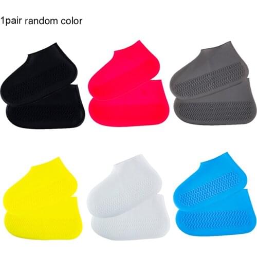 Thicken Unisex Shoes Protectors Transparent Non-Slip Rainproof Suit Rain Coat Women Silicone Rain Boots Waterproof Shoe Cover