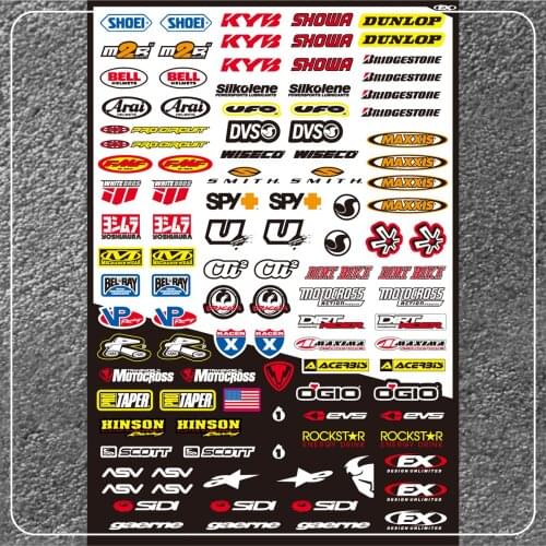 Waterproof PVC Motorcycle Stickers Helmet Decals For KAWASAKI BWM SUZUKI YAMAHA KTM HONDA