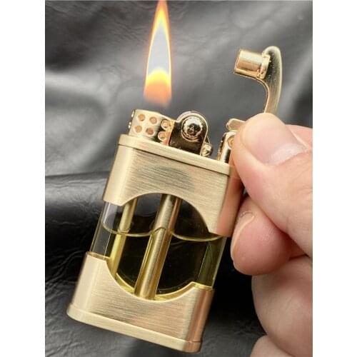 ZORRO Lighter New Creative Kerosene Lighter Windproof Transparent Fuel Tank Retro Grinding Wheel Cigarette Lighter