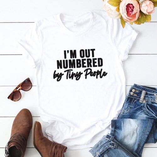 I'M OUT Numbered By Tiry People Letter Printed T-shirt Woman Korean Womens Clothing 90s Tshirt Tee Christmas Shirt