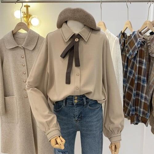 Blouse Women Shirt Corduroy Womens 2021 Spring Loose Long Sleeve Top Shirt Blusas Mujer De Moda