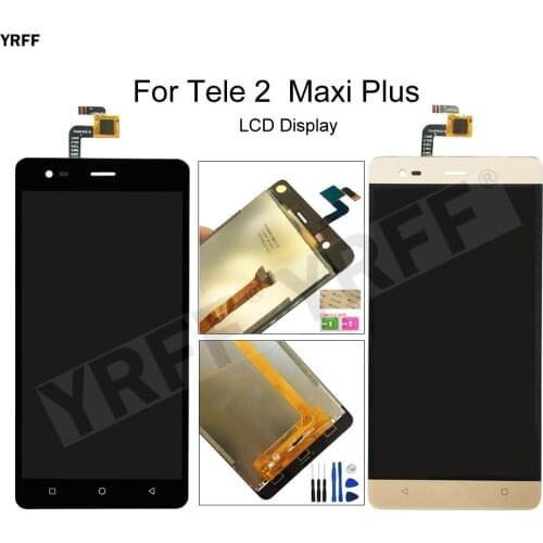 For Tele 2 Tele2 Maxi Plus LCD Screens LCD Display Touch Screen Digitizer Assembly Glass Panel Phone Repair Sets Tools 3m Glue