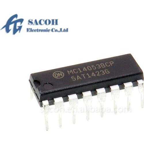 10PCS/lot New OriginaI MC14053BCP MC14053BCPG or MC14052BCP MC14052BCPG or MC14051BCP MC14051BCPG DIP-16 Analog Multiplexers