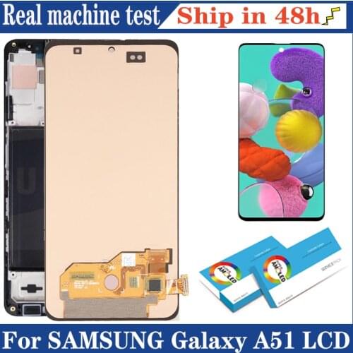 100% Original 6.5'' Super AMOLED Display for Samsung A51 2020 A515 A515F A515 A515F Full LCD Touch Screen Digitizer Repair Parts