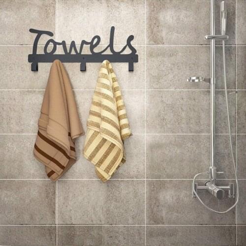 2 Pcs Bath Towel Racks Towel Holder Decorative Bath Organizer Wall Mount Hooks for Storage of Washcloths Robe