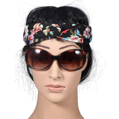 3 pcs Sports Headbands Women Elastic Broadside Yoga Hair Accessories Print Flower Cross Knot Sweat Running Yoga Scarf Hairbands