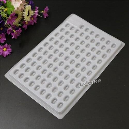 5pcs/lot) Brand new 97 cavities chocolate bean semi-transparent PP Plastic pudding jelly candy ice cube mold for bakery tools