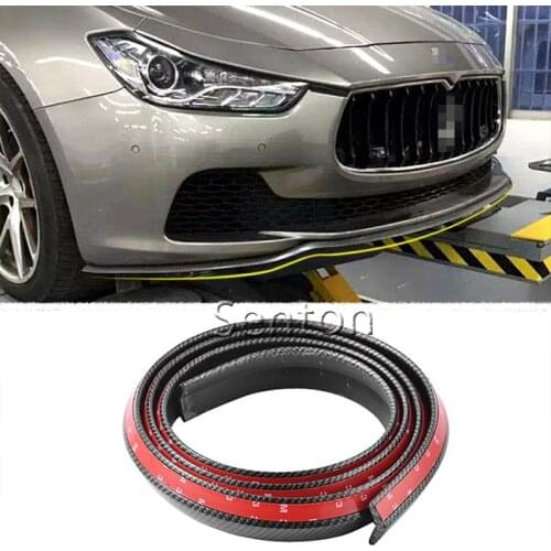 Car Carbon Fiber Front lip 2.5M For Renault Duster Laguna Megane 2 3 Logan Captur Clio Saab 9-3 9-5 93 For MG 3 ZR Accessories