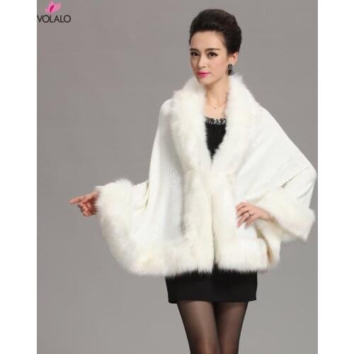 Elegant V Lapel Rex Rabbit Fur Coat Cape Winter Women Big Long Shawl Full Trim Faux Fur Cashmere Cloak Overcoat Parka 2021 New