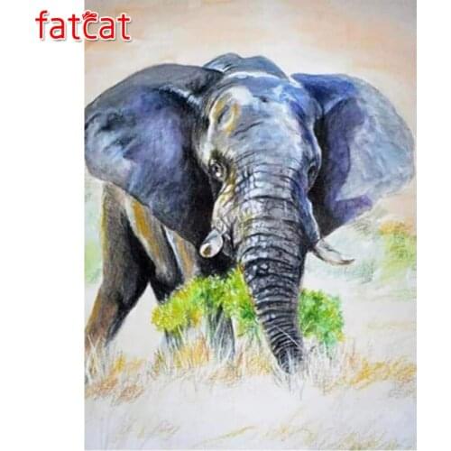 FATCAT Abstract elephant 5d diy diamond painting kits full square round drill diamond embroidery sale wall decoration AE3043