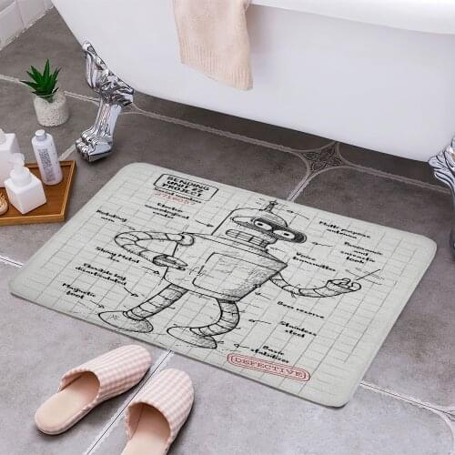 Bending unit 22 3D Print Doormats Rectangle Non-Slip DoorMat Bedroom Kitchen Entrance Print Door rugs Dropshipping