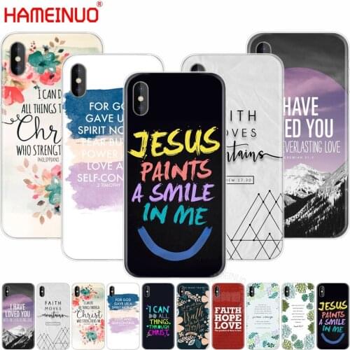 Christian inspiration bible quotes verse jesus cell phone Cover case for iphone X 8 7 6 4 4s 5 5s SE 5c 6s plus